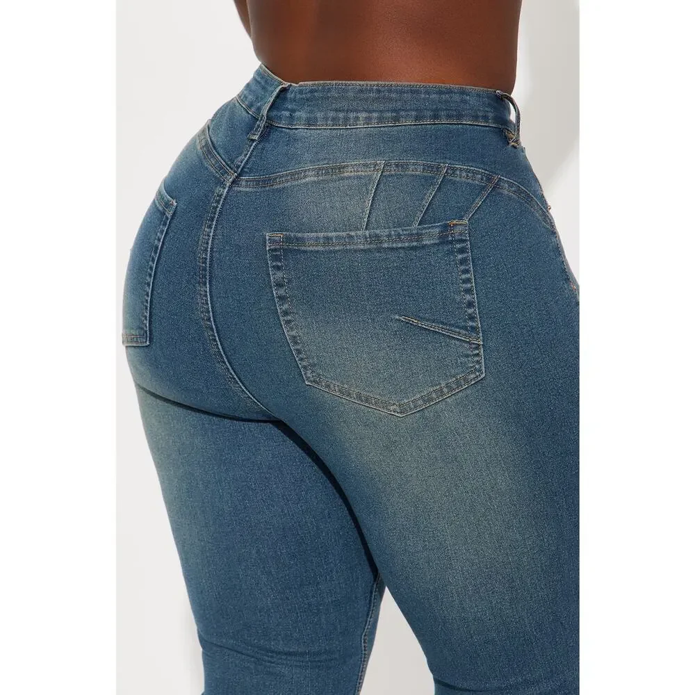 Fashion Nova Tucson Booty Lifting Stretch Bootcut Jeans - Dark Wash